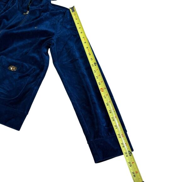 Lauren Ralph Lauren Womens Jacket Full Zip Hoodie Velvet Gold Crest PETITE L - Picture 10 of 11